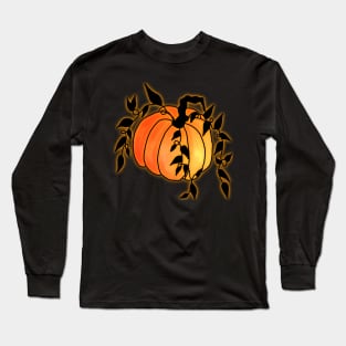 Cute Glowing Pumpkin Long Sleeve T-Shirt